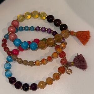 BudhaGirl Multicolor Beaded Tassel Bracelet - Women